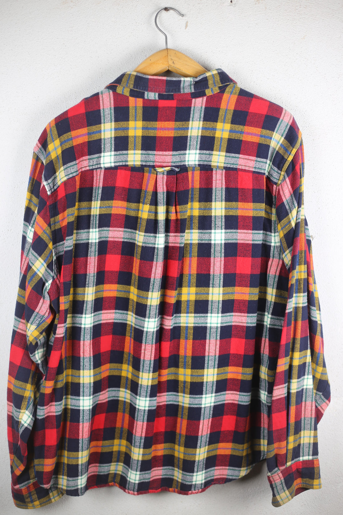 Plaid shirt Wool rich -XL-