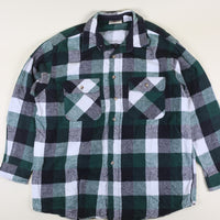 Plaid shirt M FINE e SON -XL-