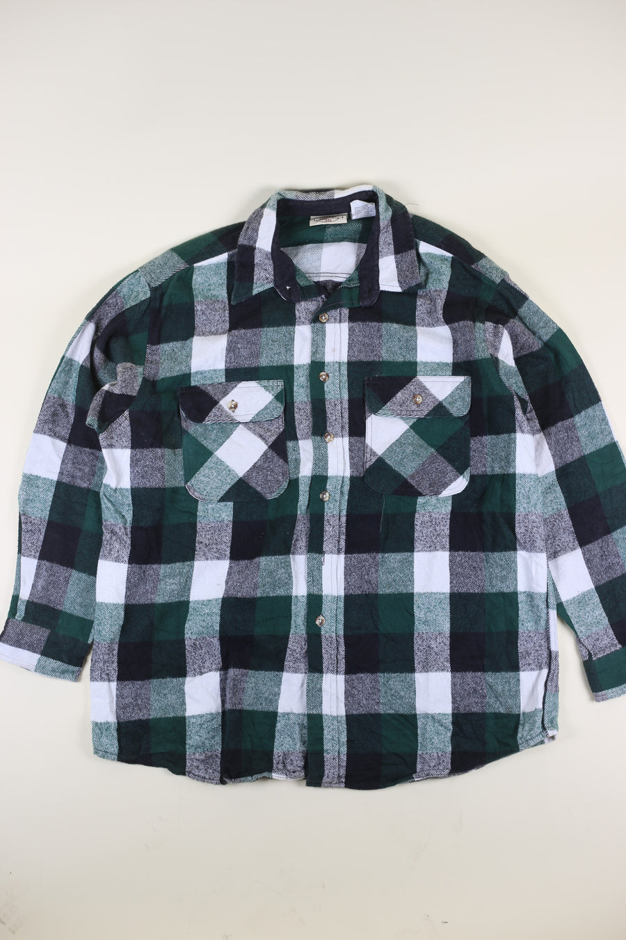 Plaid shirt M FINE e SON -XL-