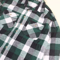 Plaid shirt M FINE e SON -XL-