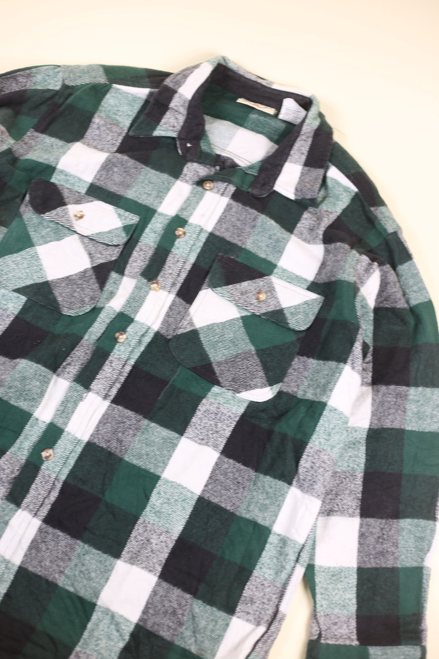 Plaid shirt M FINE e SON -XL-