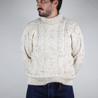 Aran turtleneck cable sweater - XL -