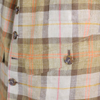 Vintage 80s tailored waistcoat in madras - XL -