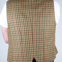 Vintage 80s tailored waistcoat in tweed - L -