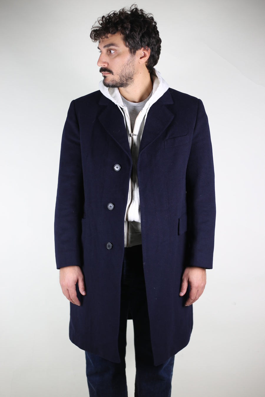 CAPPOTTO MONOPETTO  Vintage MADE IN ENGLAND  - L -