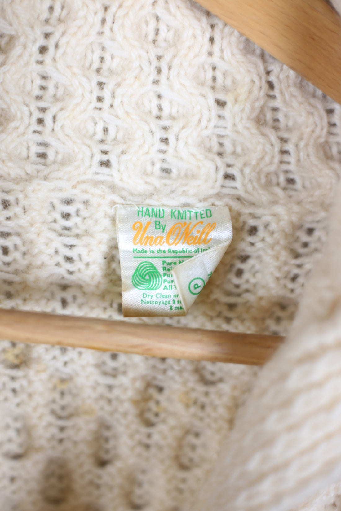 zip Cardigan Aran cable  -L -