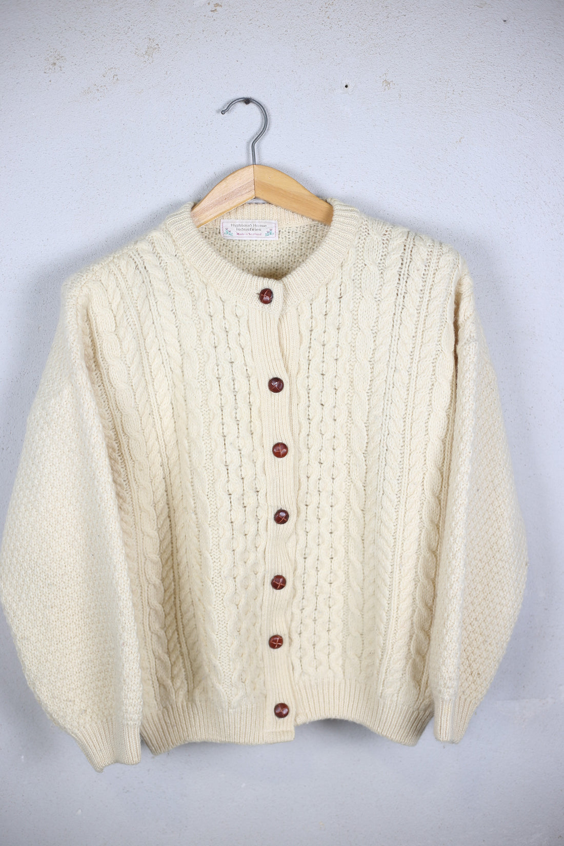 Aran cable cardigan donna -L -