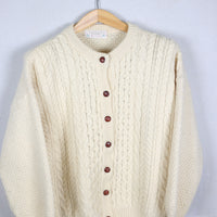 Aran cable cardigan donna -L -