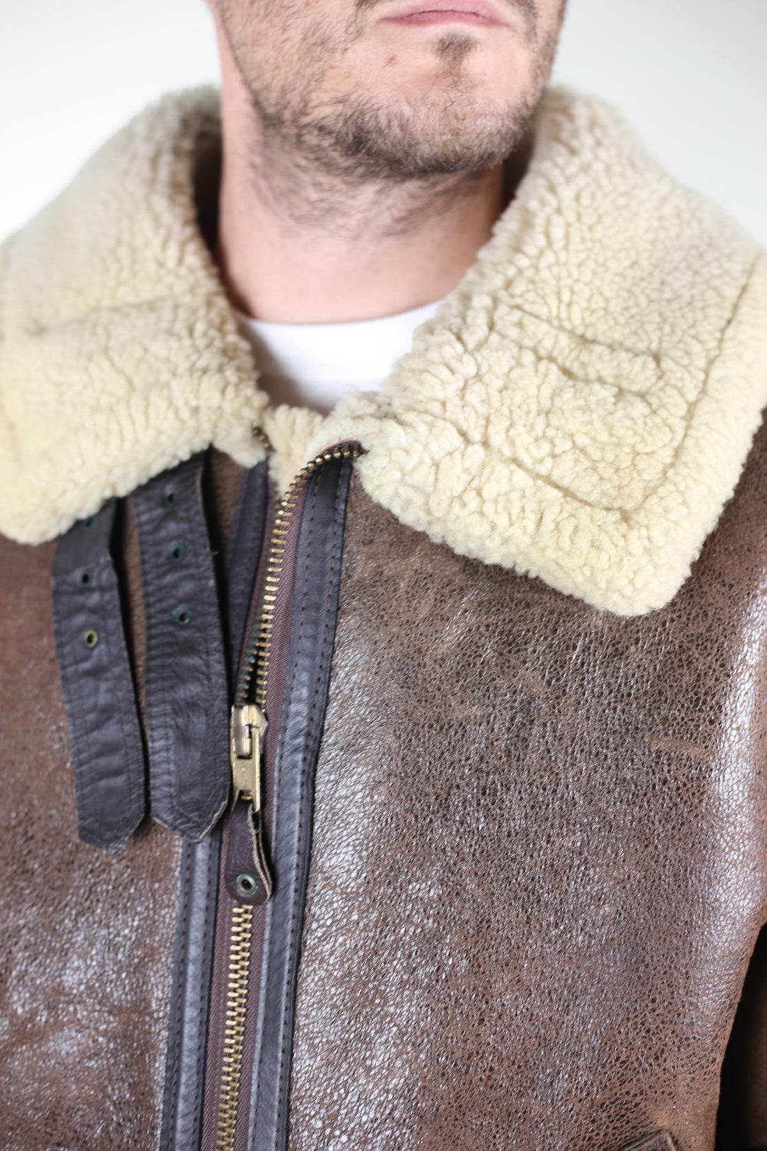 Giacca shearling aviatore b3 Made in Usa - L -