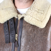 B3 aviator shearling jacket Made in USA - L -
