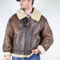 Giacca shearling aviatore b3 Made in Usa - L -