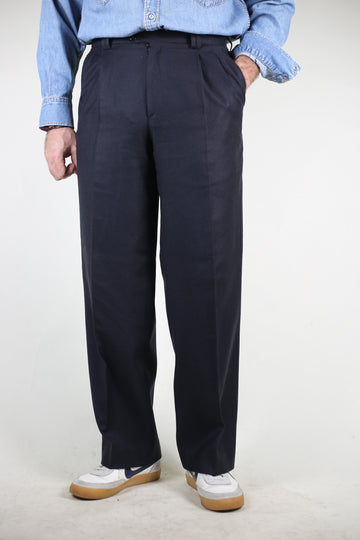 VINTAGE TAILORED WOOL TROUSERS WITH PENCE - W33 -