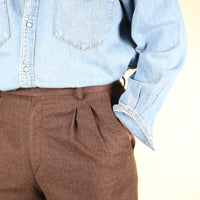 PANTALONE CON PENCE LANA SARTORIALE VINTAGE - W33 -