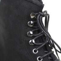 Lace-up leather ankle boot