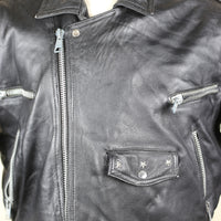 Giacca chiodo  in pelle vintage  -  M  -