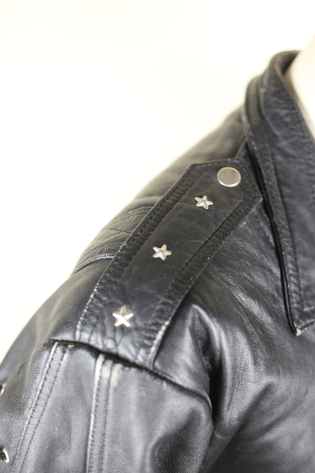 Giacca chiodo  in pelle vintage  -  M  -