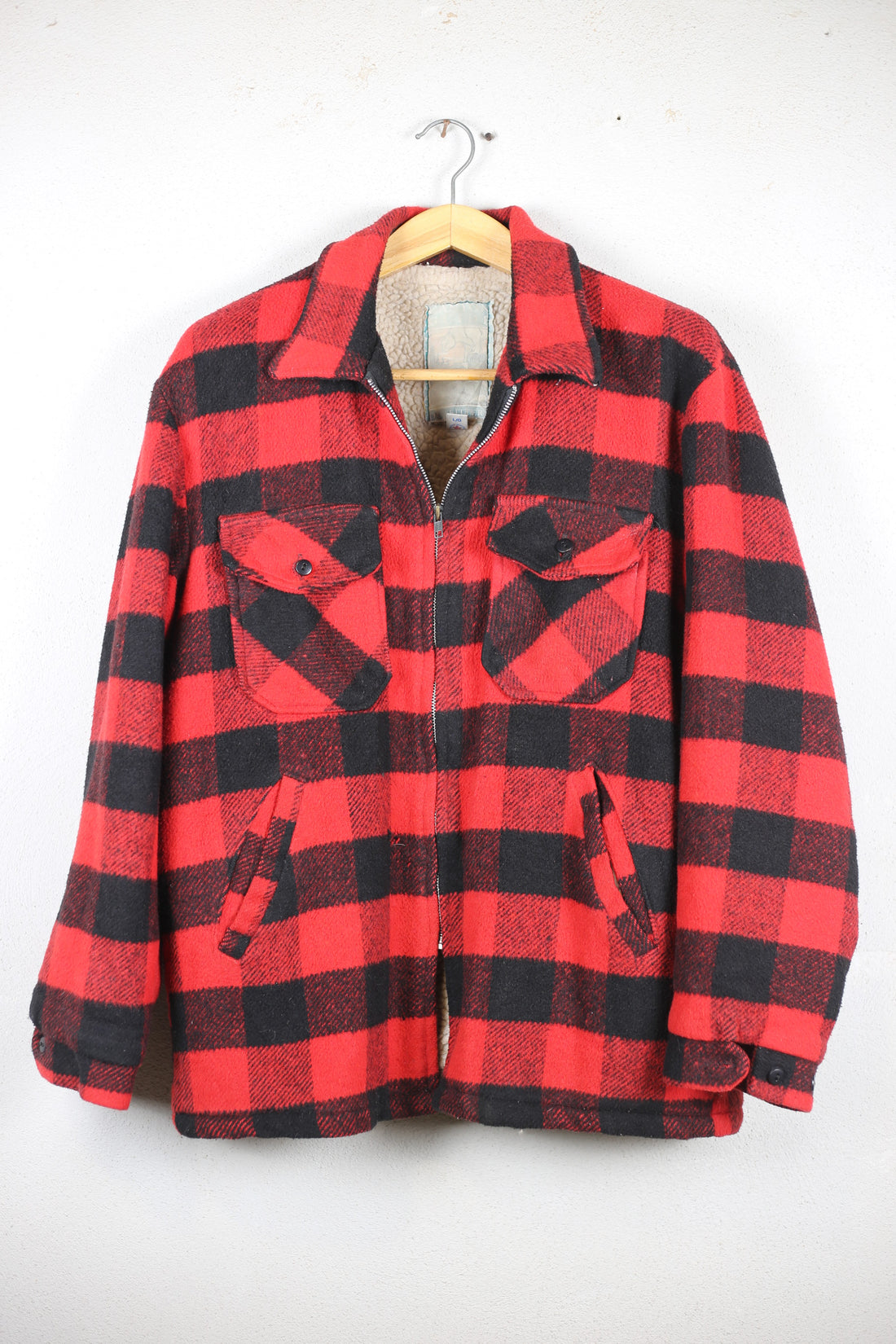 GIACCA  BUFFALO SHEARLING   MADE IN USA   - L -