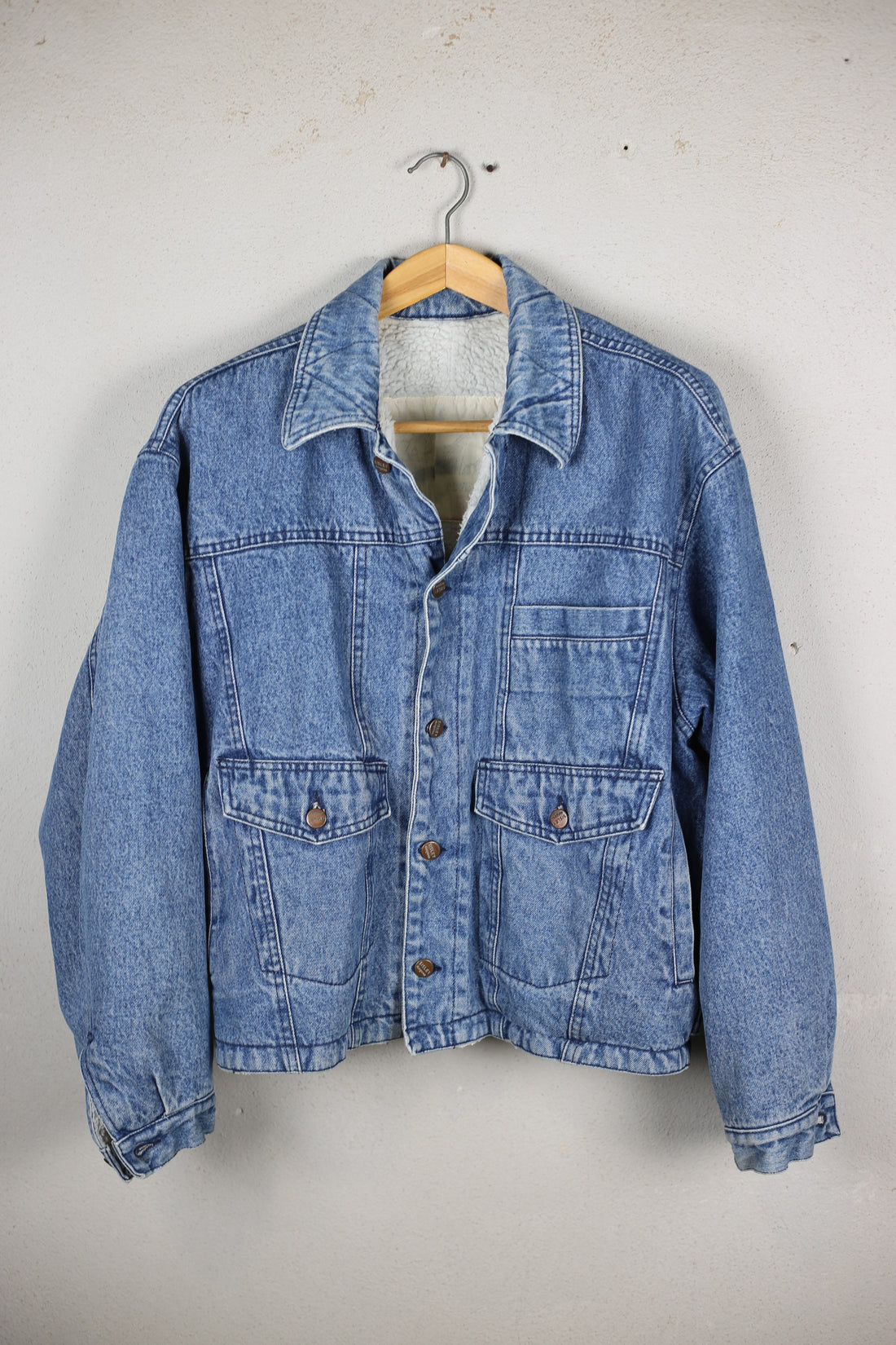 GIACCA DI JEANS SHEARLING   -  L -
