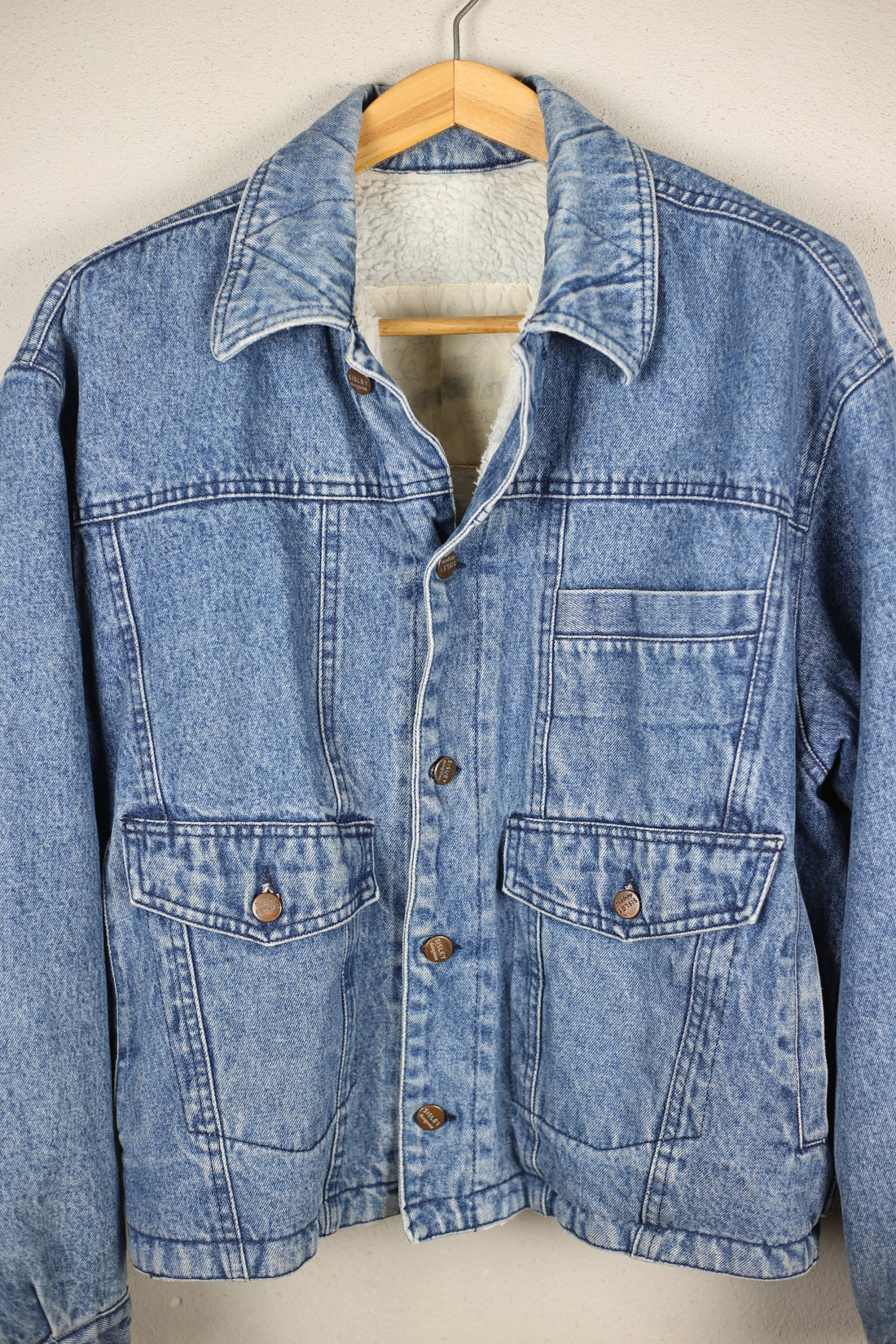 GIACCA DI JEANS SHEARLING   -  L -