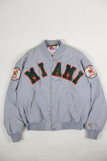 Vintage Miami Hurricanes Bomber - L -