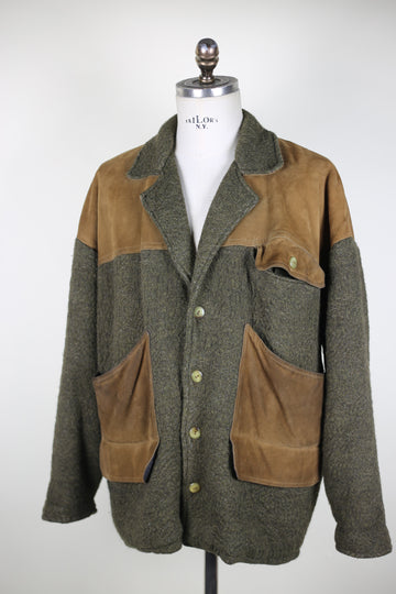 Vintage KNITTED HUNTING JACKET - L -