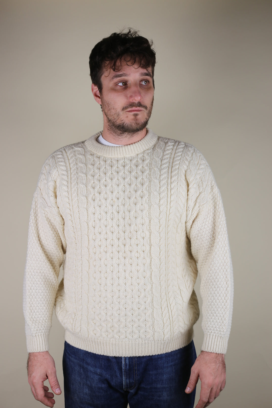 ARAN JUMPER   - L -