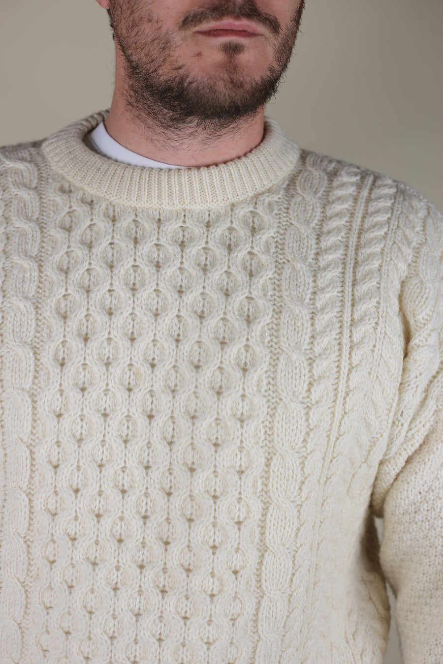 ARAN JUMPER   - L -