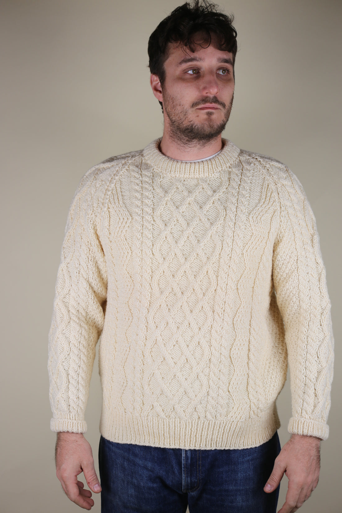 ARAN JUMPER - L -