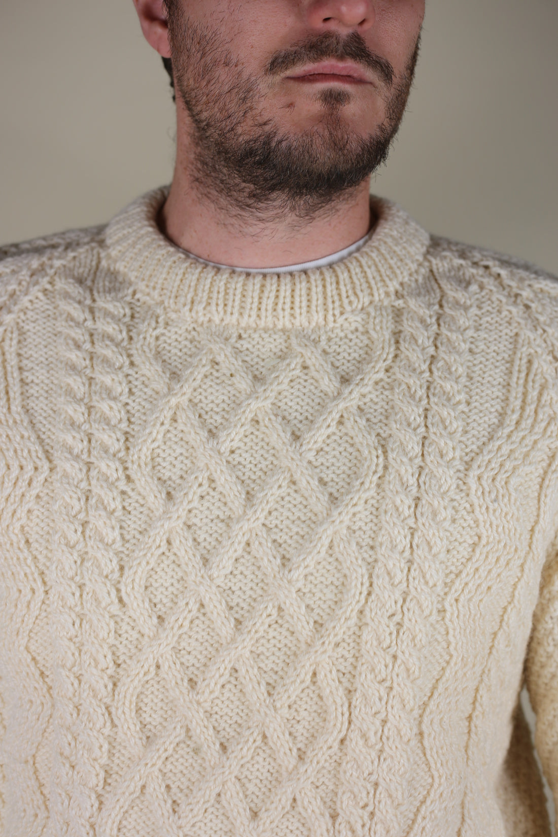 ARAN JUMPER - L -