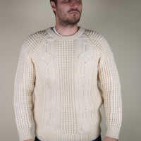 ARAN JUMPER MADE IN IRELAND - L -