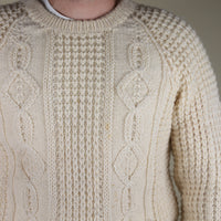 ARAN JUMPER MADE IN IRELAND - L -