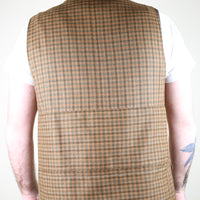 Vintage 80s tailored waistcoat in tweed - L -