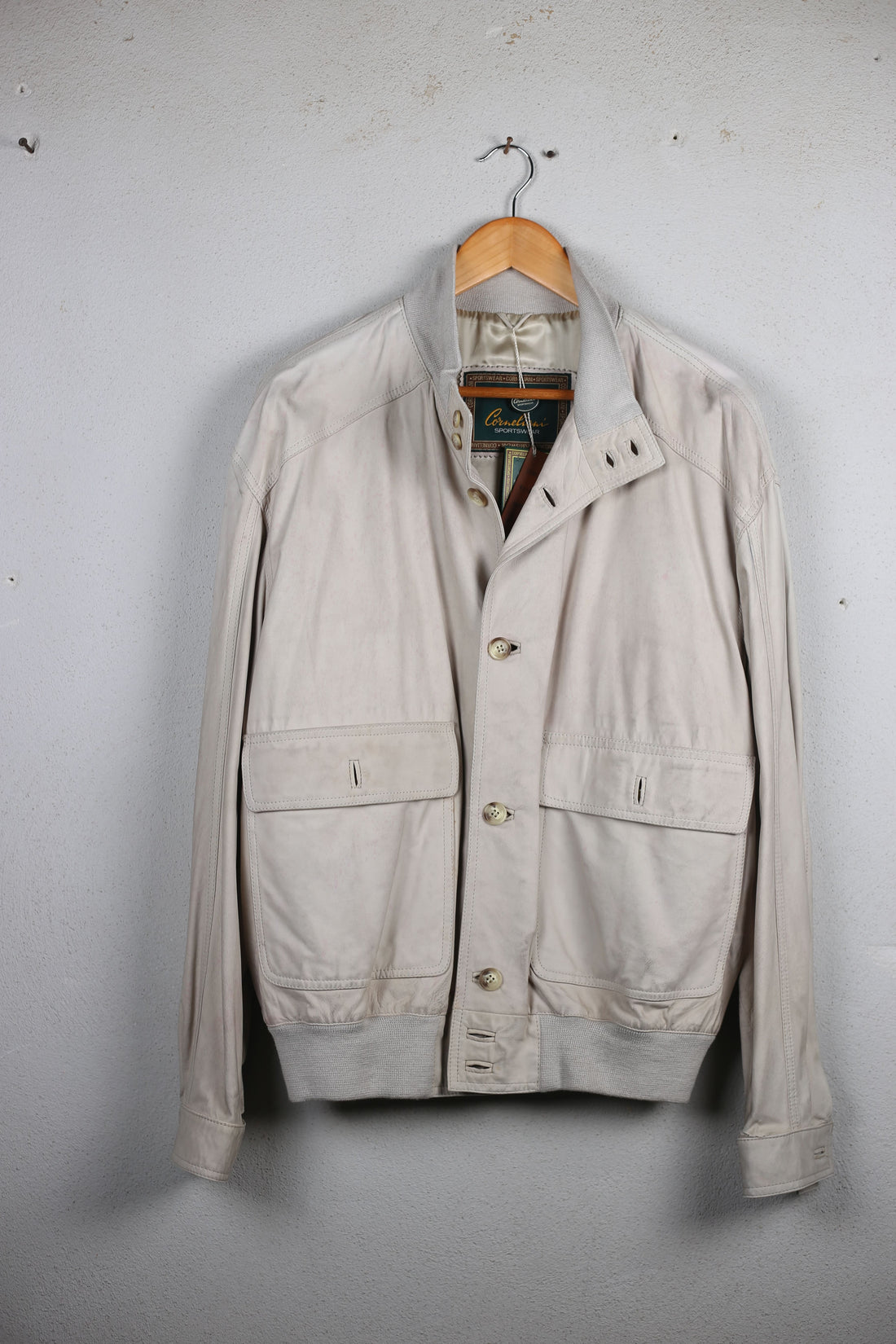 CORNELIANI LEATHER JACKET - XL -