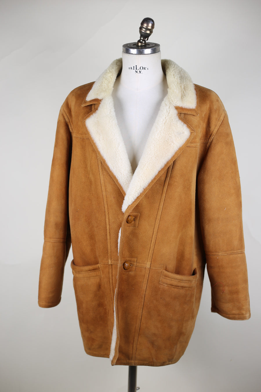 Sheepskin SHEARLING real leather - L -