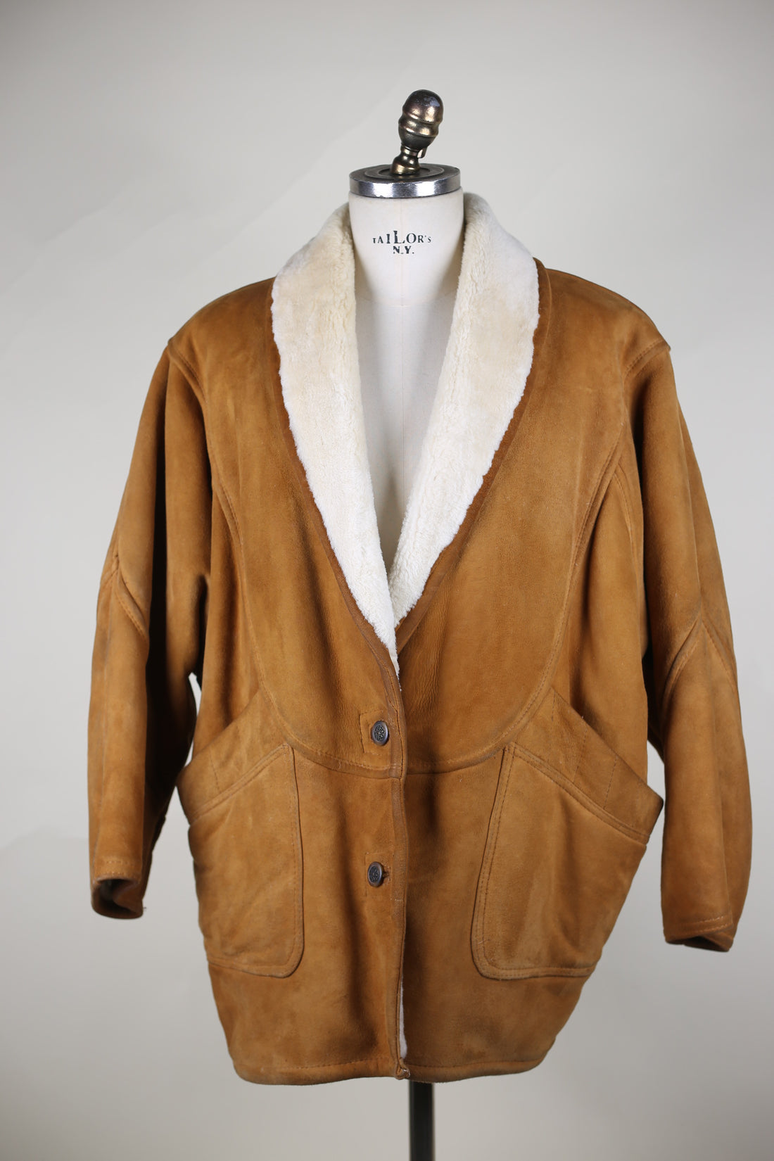 Sheepskin SHEARLING real leather WOMEN - M -