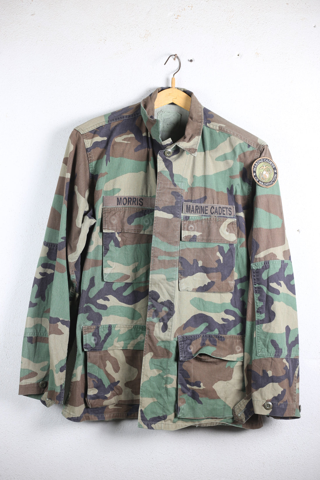 GIACCA BDU CAMOUFLAGE DESERT  WOODLAND  US MARINES CADET -   L - ( PERSONALIZZABILE )