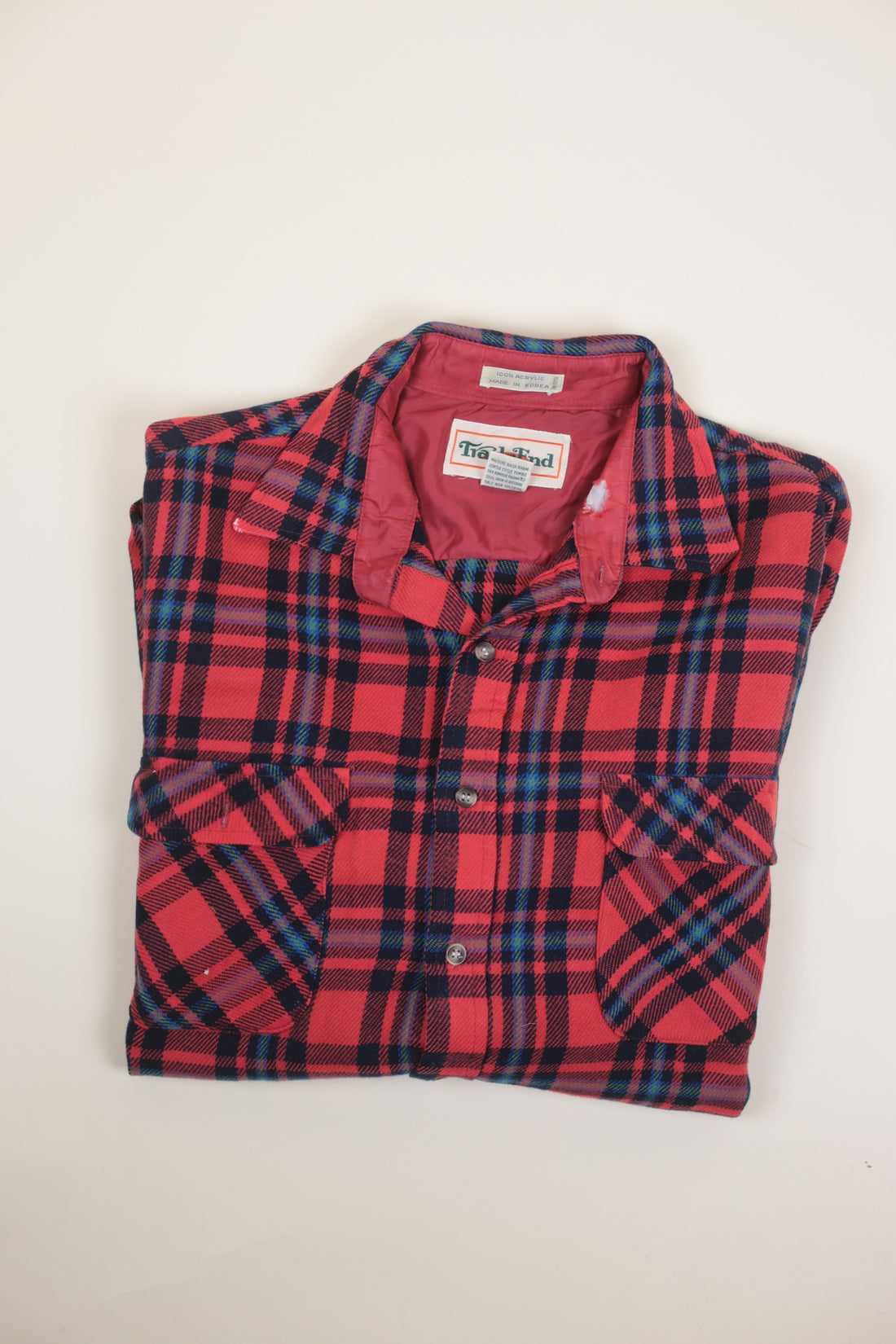 Plaid shirt -L-