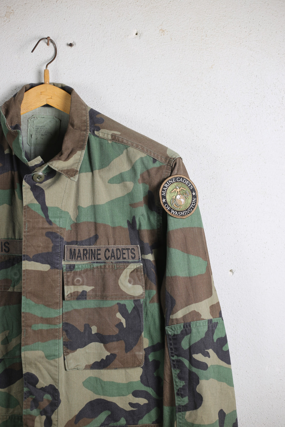 GIACCA BDU CAMOUFLAGE DESERT  WOODLAND  US MARINES CADET -   L - ( PERSONALIZZABILE )