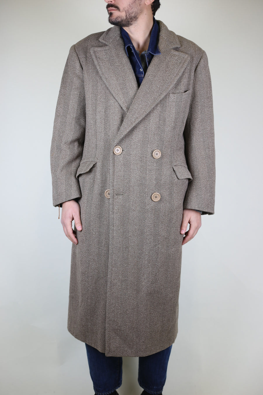 Vintage double-breasted Armani coat - XL -