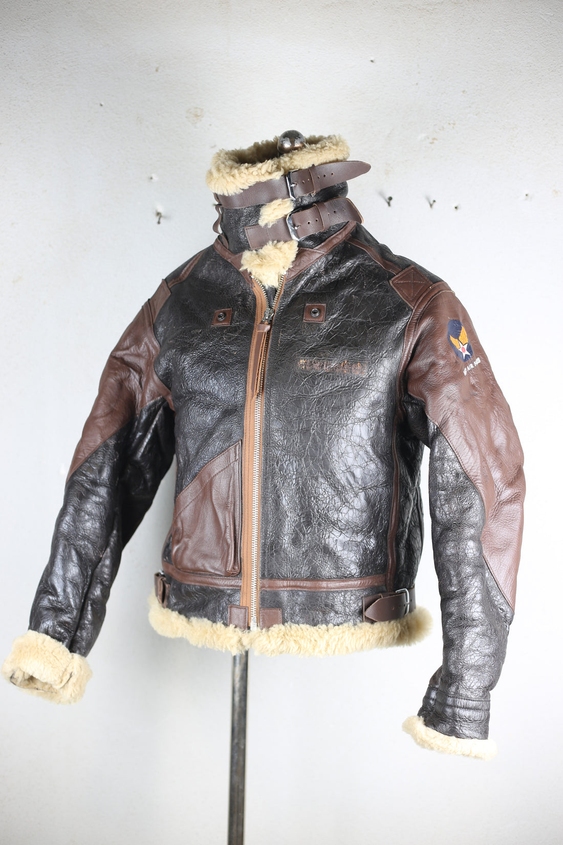 TYPE B-3 Aviator Shearling Jacket H.L.B. CORP NY - S -