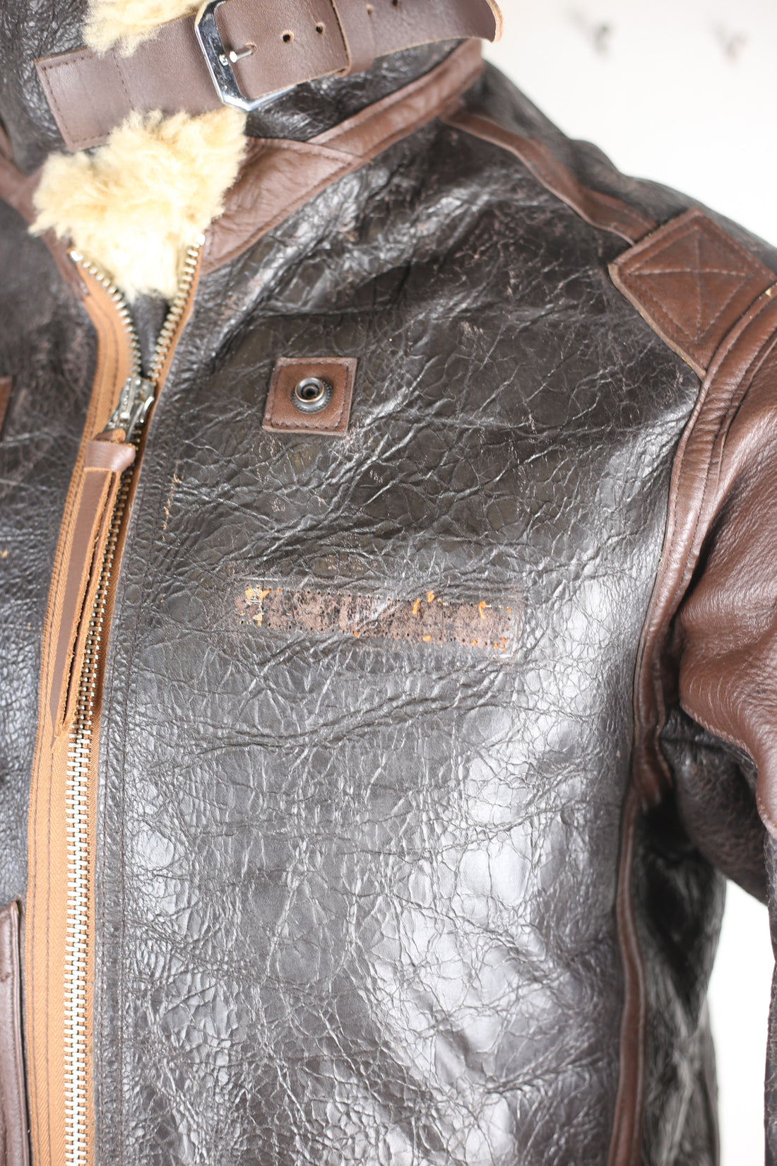 TYPE B-3 Aviator Shearling Jacket H.L.B. CORP NY - S -