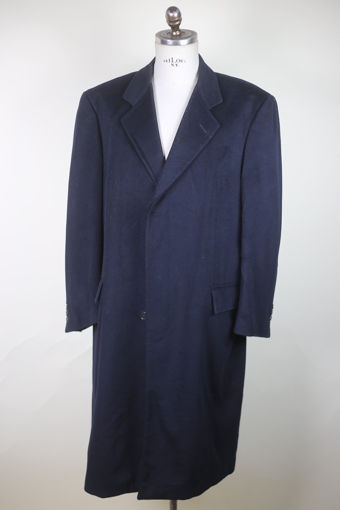 SINGLE BREASTED VINTAGE COAT IN LORO PIANA VIRGIN WOOL - L 50-52 IT -