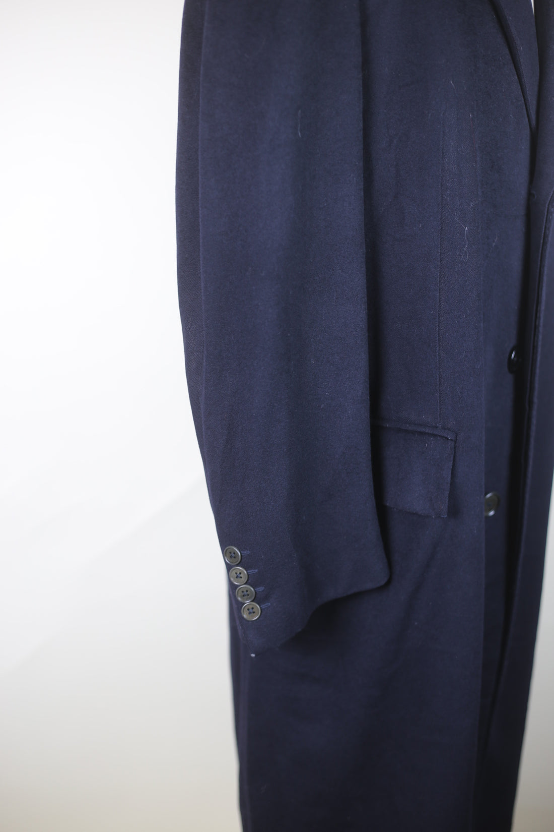 SINGLE BREASTED VINTAGE COAT IN LORO PIANA VIRGIN WOOL - L 50-52 IT -