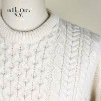 ARAN JUMPER  MADE IN RELAND     -M -