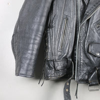 Giacca chiodo  in pelle vintage  - M -