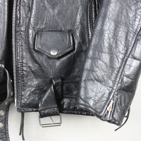 Giacca chiodo  in pelle vintage  - M -