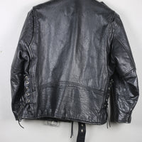 Giacca chiodo  in pelle vintage  - M -