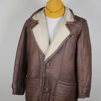 Montone SHEARLING  vera pelle -   L -