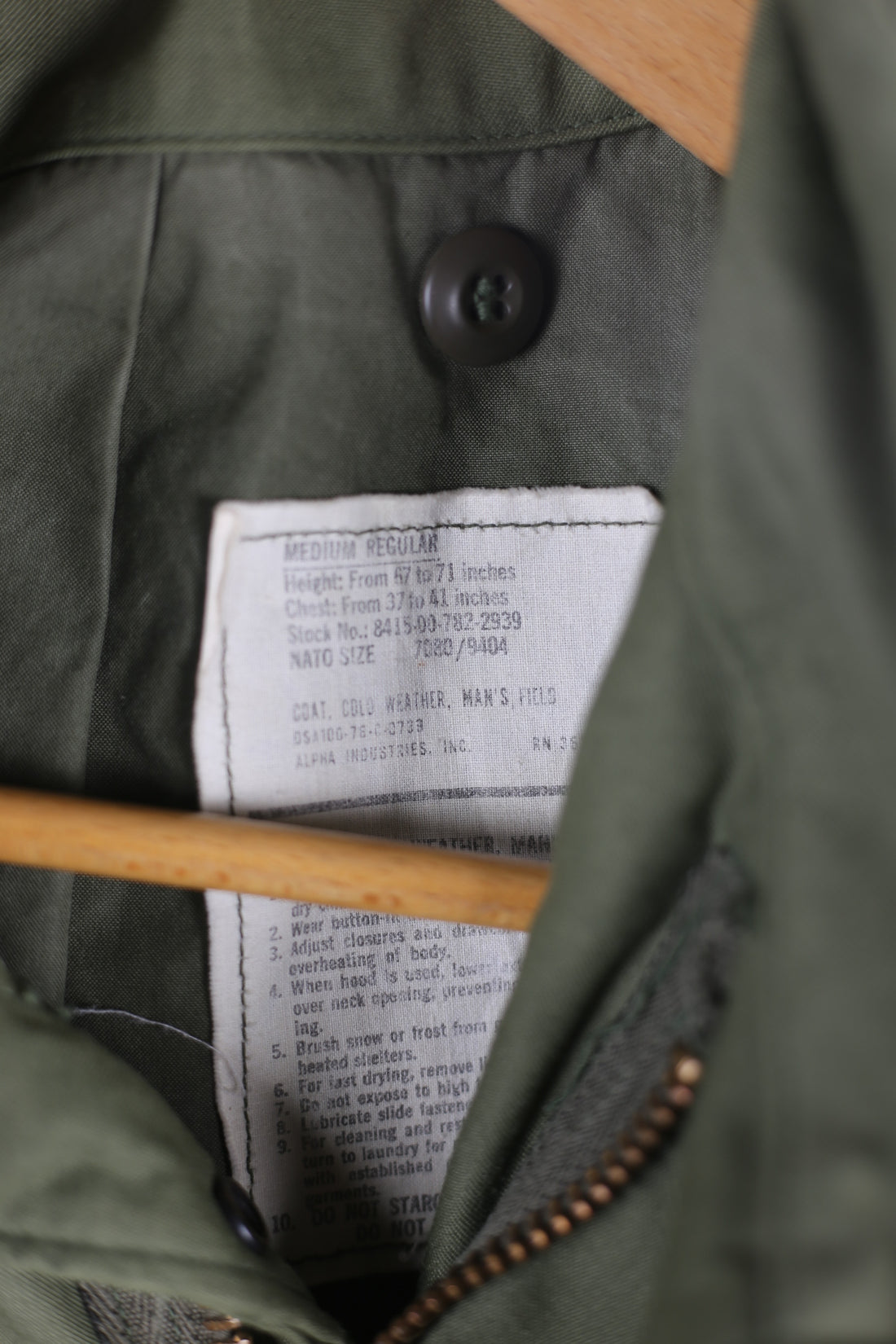 Field jacket US ARMY  M65 ALPHA INDUSTRIES MADE IN USA  -  L -