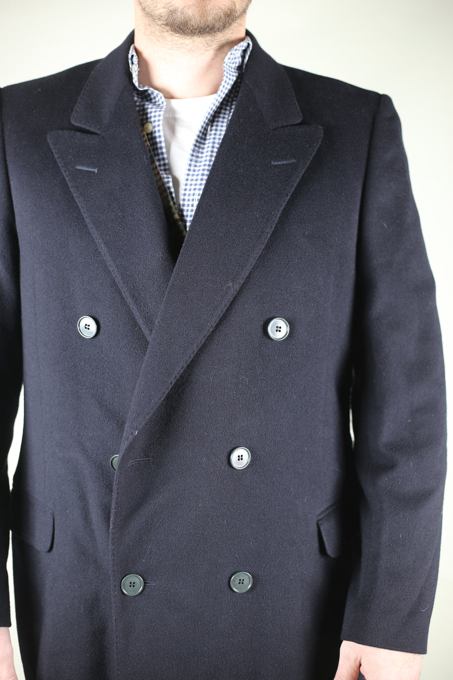 Double breasted coat - L -